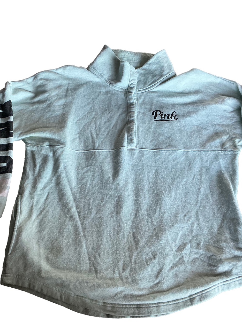 Victoria's Secret PINK Light Blue Mock Neck Pullover